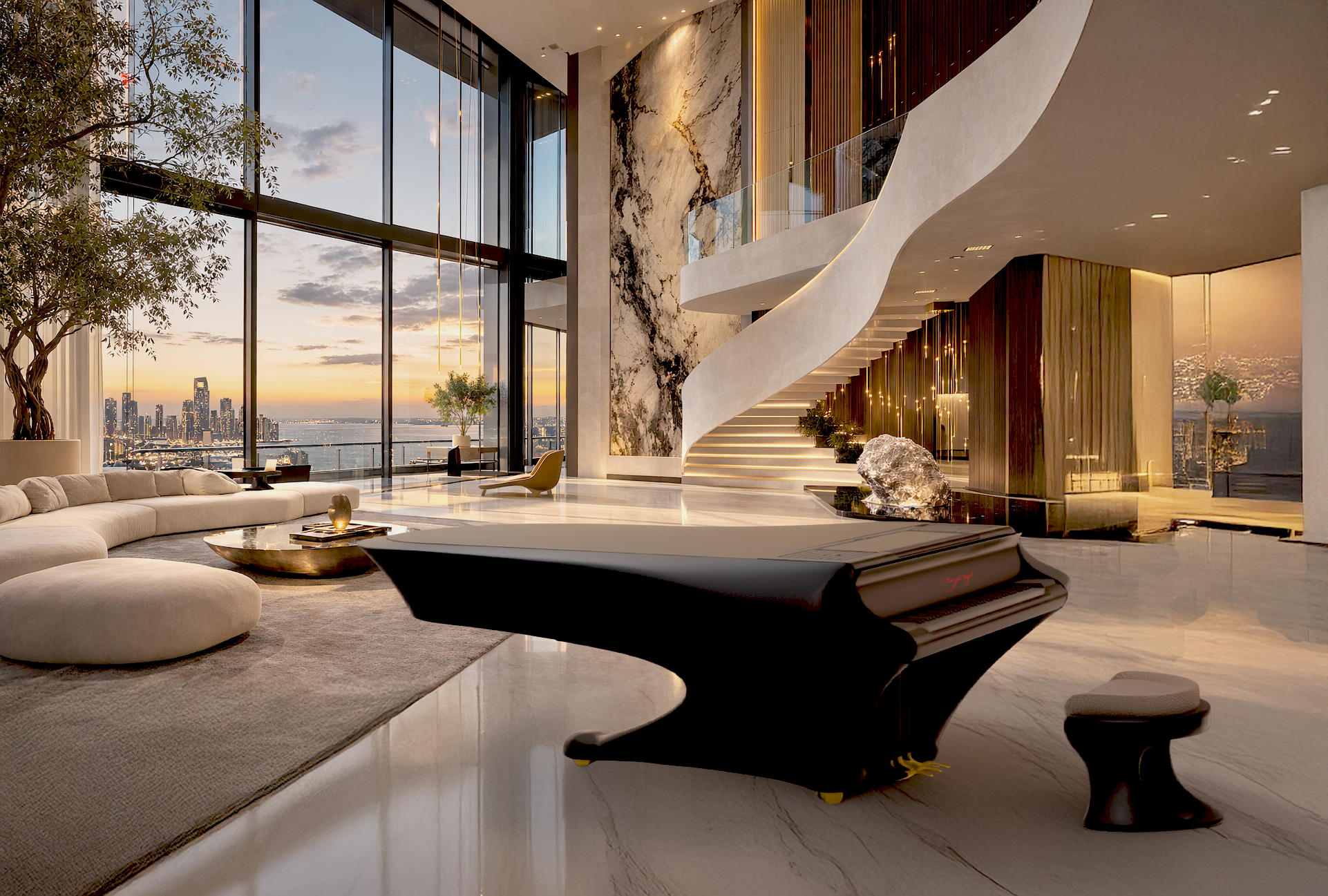 Bogányi piano gracing ultra-luxury interior design worldwide
